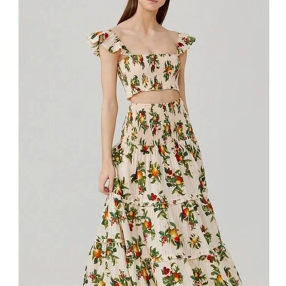 Significant Other Lily Printed Cropped Top & Maxi Skirt Set Size US 4 - Picture 2 of 11